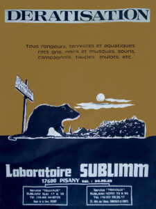 Affiche sur la Dératisation - Laboratoire SUBLIMM