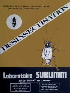 affiche sur la désinsectisation - Laboratoire SUBLIMM