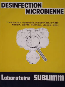 Ancienne affiche sur la désinfection - Laboratoire SUBLIMM